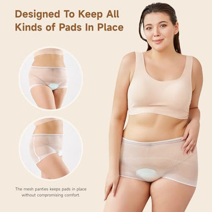 Carer Mesh Postpartum Underwear C-Section Recovery Breathable Soft 10 Count - color: 10pcs, size: Large