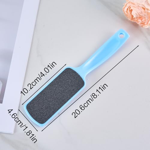 Foot File Set, 3 Pack, Coarse Callus Remover with Handle, Blue Pink White