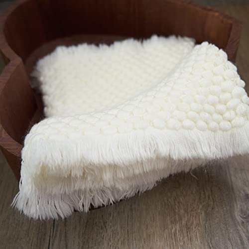 Zeroest Newborn Baby Photography Props Basket Filler Blanket (White) - color: White