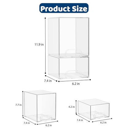 Baby Bottle Organizer Stackable, 2 Pack, 7.7'' & 4.2'' Tall - size: 1Tall+1Small