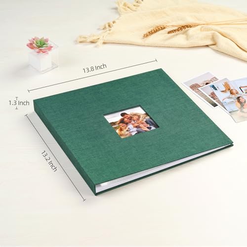 Mublalbum 12x12 Inch 3 Ring DIY Scrapbook Photo Album 40 Pages, Dark Green - color: Dark Green, size: 12x12 Inch 40 Pages