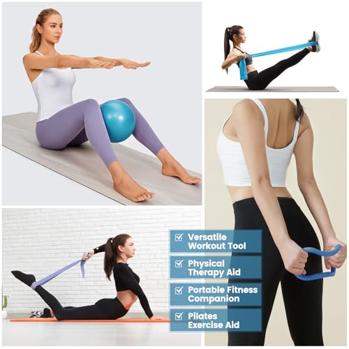 Pilates Kit for Women 13PCS, Pilates Ring Ball Resistance Bands Workout Set - color: Blue