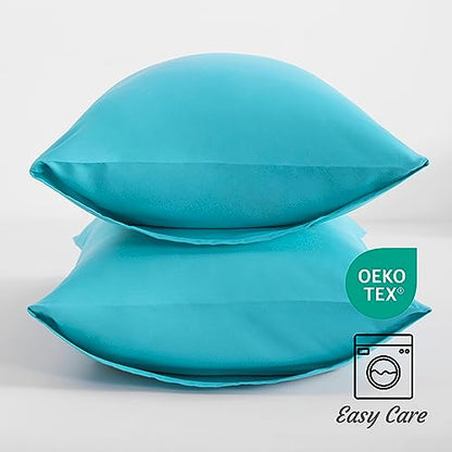 NTBAY Standard Microfiber Pillowcases, Set of 2, Blue - color: Blue, size: Standard (20"x26")