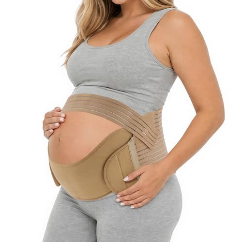 Pregnancy Belly Band, Maternity Belly Band, Beige, Medium - color: Flesh Color, size: Medium