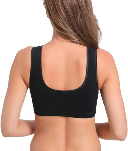 SUIEK 4 Pack Nursing Sleep Bra Maternity Bralette Cotton Breastfeeding Bras - color: Black/Dark Grey/Grey/Nude-4pcs, size: X-Large