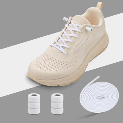 Elastic No Tie Shoelaces For Kids & Adults Sneakers，One Size Fits All - color: 1 Pair Navy Blue