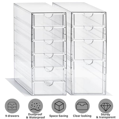 Prsildan Hair Accessories Organizer Acrylic Drawer with 10 Drawers - size: 10 Drawers