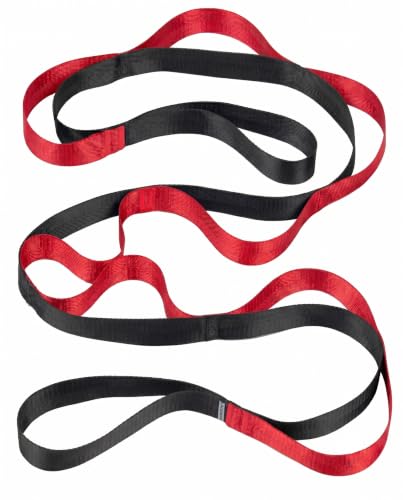 Acozycoo Stretching Strap with Loops for Physical Therapy,Knee,Calf,Back - color: Red-02, size: Length: 75 Inch, Width: 1 Inch