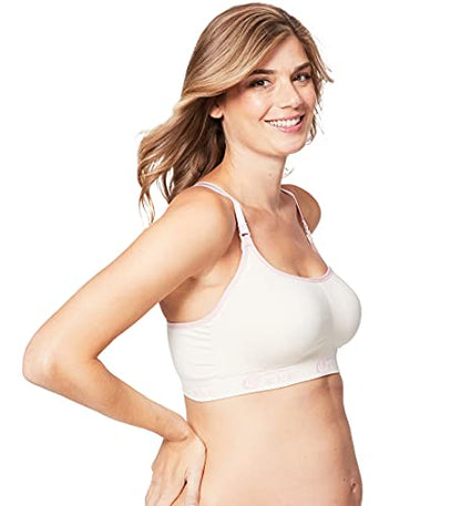 Cake Maternity Cotton Candy Wirefree Nursing Bra for Breastfeeding, Seamless Maternity Sleep Bra - color: Blush, size: Small