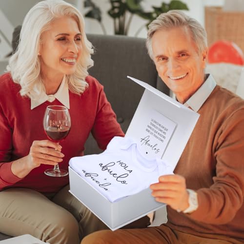 Shyyween 4 Pcs Hola Abuelos Pregnancy Announcement Reveal Set for Abuelos - style: Abuelos