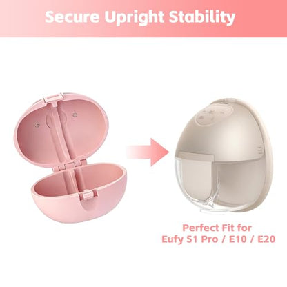 Breast Pump Case Compatible with Eufy S1 Pro, E10 & E20(Pink) - color: Pink