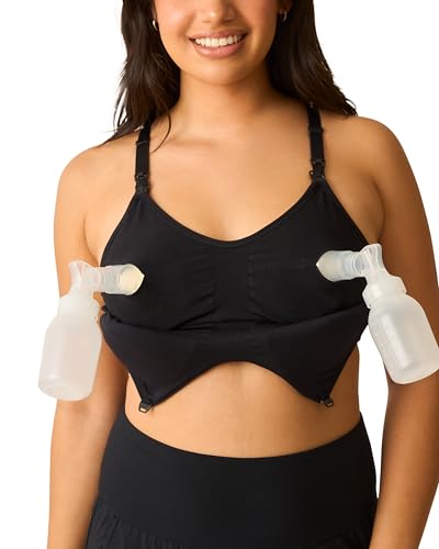 Kindred Bravely Essentials Sports Pumping & Nursing Bra, Hands Free, 2 Pack - color: Black & Twilight, size: Small