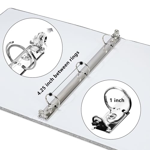 Vienrose Self Adhesive Photo Album 3 Ring Binder 40 Sheets 80 Pages Grey - color: Grey, size: 40 Sheets/80 Pages