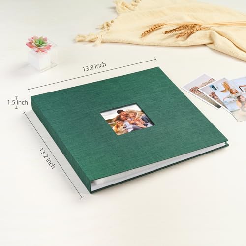 Mublalbum 12x12 Inch 3 Ring DIY Scrapbook Photo Album 80 Pages, Dark Green - color: Dark Green, size: 12x12 Inch 80 Pages