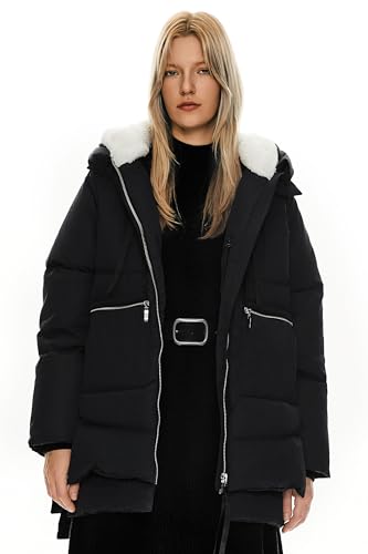 Orolay Women's Thickened Down Jacket - color: Black, size: Medium