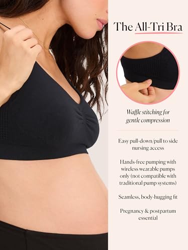 HATCH The All-Tri Maternity & Nursing Bra - color: Black, size: Large