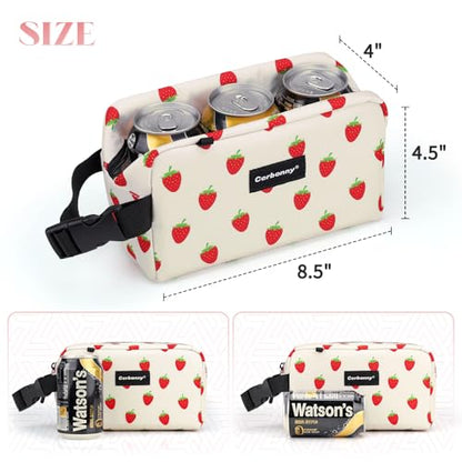 Cerbonny Small Cooler Bag,Freezable Lunch Bag,Built-in Ice Pack - color: Strawberries