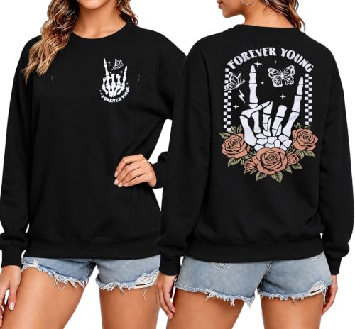 Women's Maternity Nursing Sweatshirt with Double Zipper for Breastfeeding - color: Flower-black, size: Medium