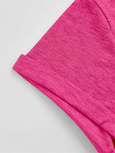 Nurse V Neck T Shirts for Women, Certified Nursing Assistant Tshirt - color: Rose Red, size: Medium