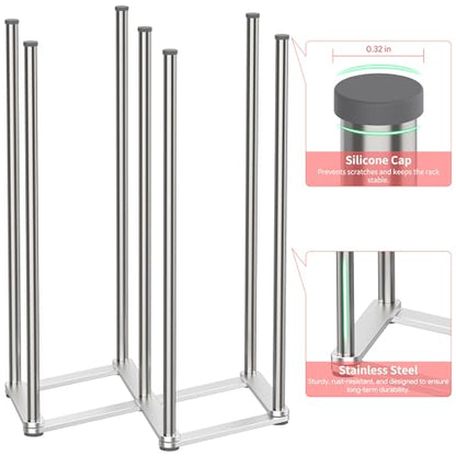 Collapsible Bottle Drying Rack, Baby Bottle Drying Rack, Foldable Cup Draining Holder, Retractable Reusable Silicone Bag Dryer with Non-Slip Bottom