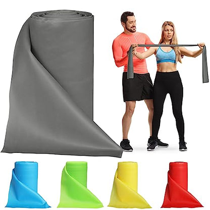 8-Yard Latex-Free Resistance Band Roll for Physical Therapy and Exercise - color: Gray - X-Heavy