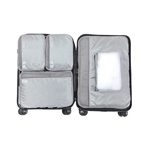 Traveler's Choice Cloverland Packing Cubes 5 Piece Set, Grey - color: Gray