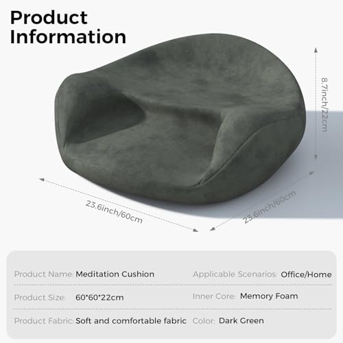 Meditation Cushion - Cross Leg Floor Pillow for Meditator at Home.