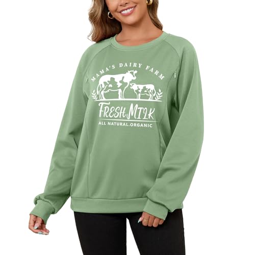 DEBELLY Nursing Friendly Sweatshirt for Breastfeeding Dual Zippers - color: Sage Green Printed Pattern, size: Small