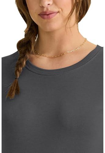 Healing Hands Underscrub Long Sleeve Women Knits Scrub Tops - color: Charcoal, size: X-Large