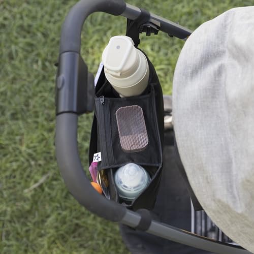 Tiny Twinkle Universal Stroller Organizer with Adjustable Strap - Waterproof Stroller Caddy Fits Baby Jogger, Nuna, Graco, Donna and Bugaboo Strollers（Black） - color: Black, size: CLassic