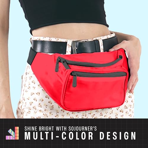 SoJourner Waterproof Fanny Pack, Red - color: Red - Soild