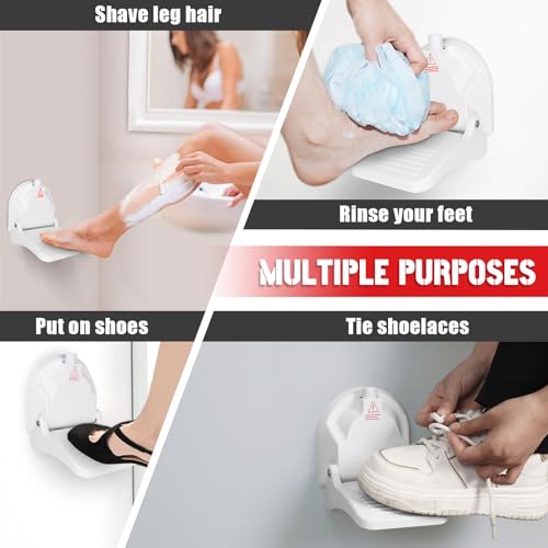 Shower Step for Shaving Legs with Powerful Suction Cups, Shower Foot Rest