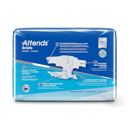 Attends Adult Incontinence Briefs, Medium, Ultimate Absorbency, 24ct Bag - size: Medium (Pack of 24)