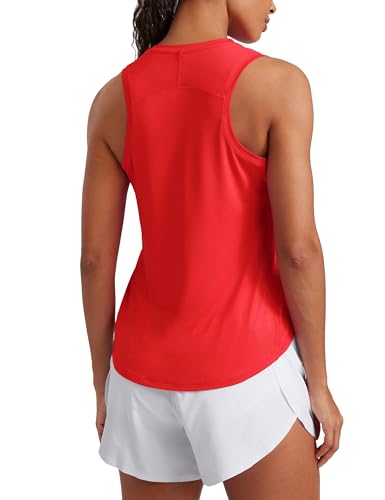 CRZ YOGA Lightweight Racerback Tank Top - color: Deep Red, size: XX-Small