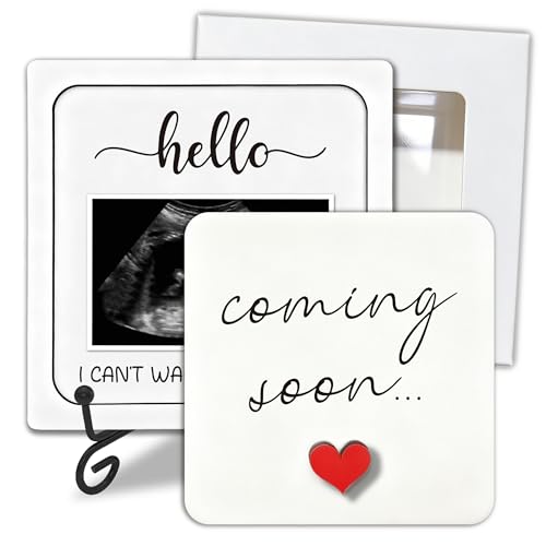 Baby Coming Soon Pregnancy Announcement Ultrasound Frame Keepsake Box Gift - color: white28