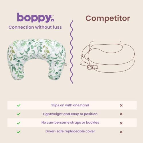 Boppy Nursing Pillow, Safe Ergonomic Breastfeeding & Baby Feeding Support - color: Green Sage Leaf