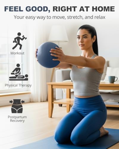 Trideer Yoga Ball for Exercise, Pregnancy, Exercise Ball, Pump Included - color: Navy, size: XXS(9in./23cm) (Without Pump)