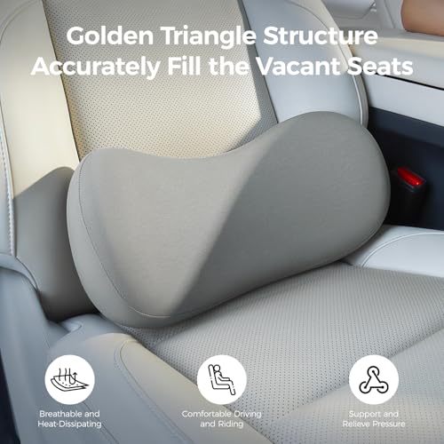 BABUR Lumbar Support Pillow for Car, Coccyx Pain Relief Cushion - color: Gray