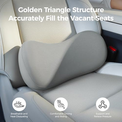 BABUR Lumbar Support Pillow for Car, Coccyx Pain Relief Cushion - color: Gray