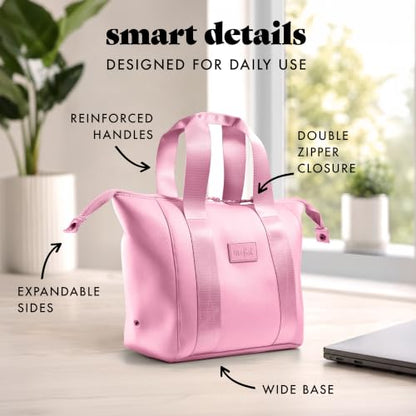 Fit & Fresh Remi Neoprene Lunch Bag for Women w/Ice Pack & Containers - color: Pink, size: One Size