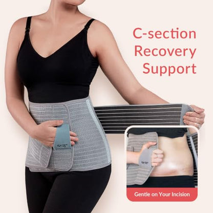 Mamaway SSnugFit Postpartum Belly Band, Breathable C-Section Support Girdle - size: Medium