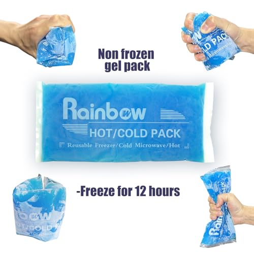 2 Pack Reusable Gel Ice Packs, Flexible Hot Cold Packs for Injuries - style: 4.3" x 9.8" 2 packs