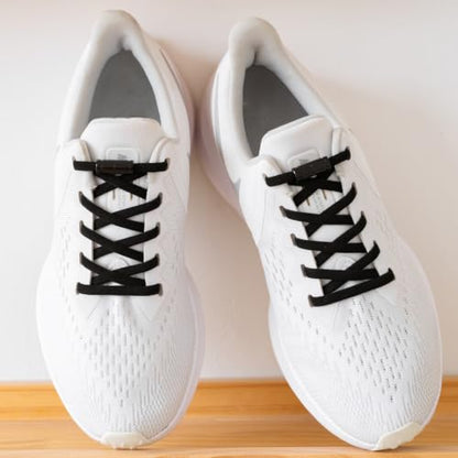 Elastic Shoe Laces for Kids and Adults Sneakers,Elastic No Tie Shoelaces - color: Black 1