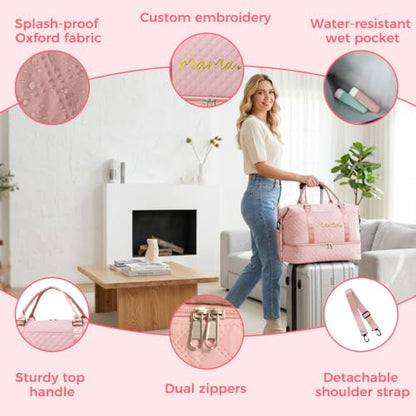 Large Maternity Hospital Bag, Pink - color: Pink