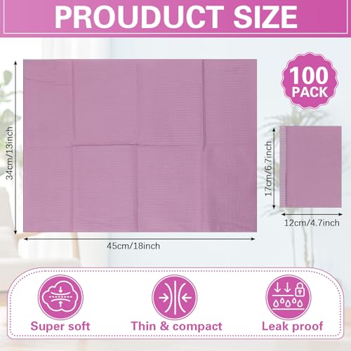 Threlaco 100 pcs 17"x13" Super Absorbency Disposable Changing Pad, Purple - color: Purple