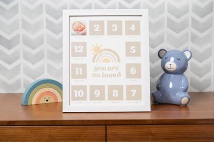 Kate & Milo My First Year Baby Milestone Photo Frame - style: You Are So Loved First Year