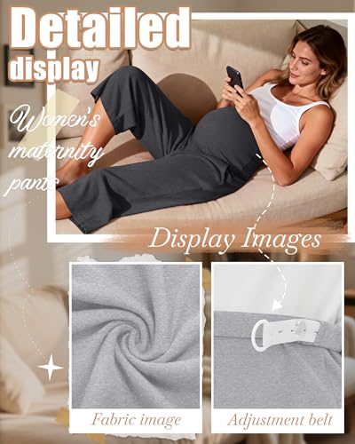 3 Pack Women's Maternity Capris - color: Black, Dark Gray, Light Gray, size: Small