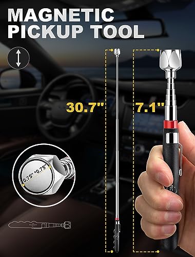 SARDVISA 2-Pack Pickup Tool Set with Telescoping Magnet and Claw Grabber - size: 2 Pack Magnetic Pickup Tool Set