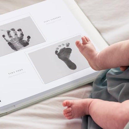 Keepsake Baby Memory Book for Boys and Girls - Timeless First 5 Year Book - color: Sage