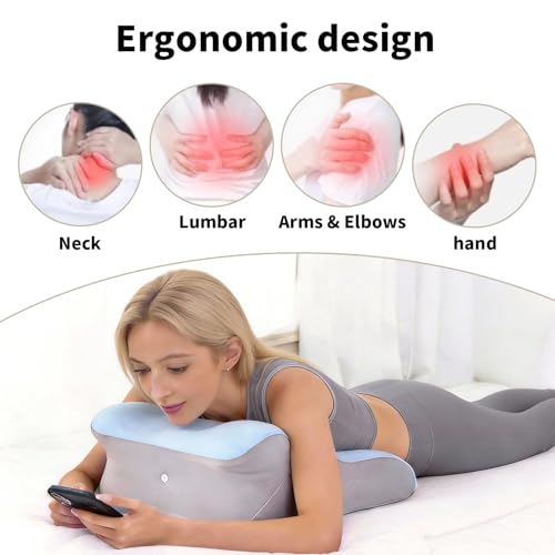 SmileQueen Memory Foam Wedge Pillow for Reading, Legs, Back Support - color: Purple